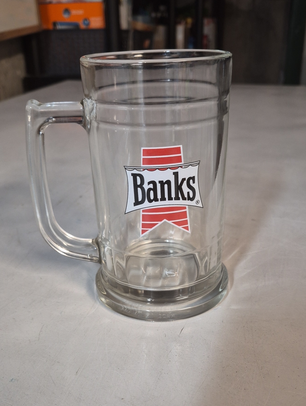 Vintage Banks Beer Glass Mug - Barbados Breweriana Collectible